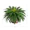3.5ft Artificial Double Boston Fern in Handmade Mexican Talavera Ceramic Planter